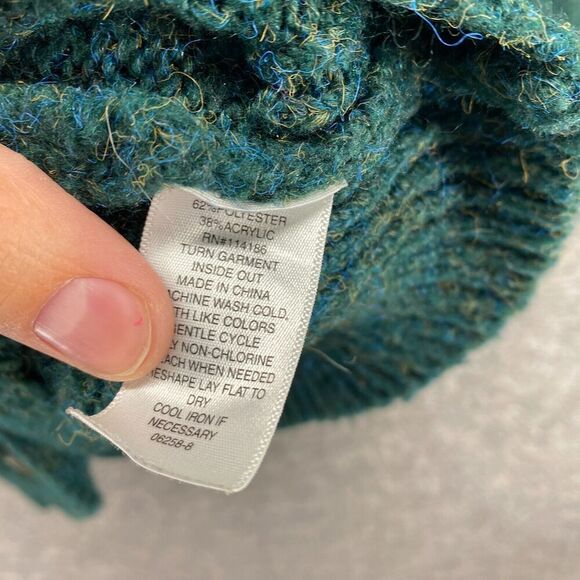 A New Approach Cardigan Women XS Green V-Neck Button Knit Long Sleeve Pockets - Picture 5 of 8